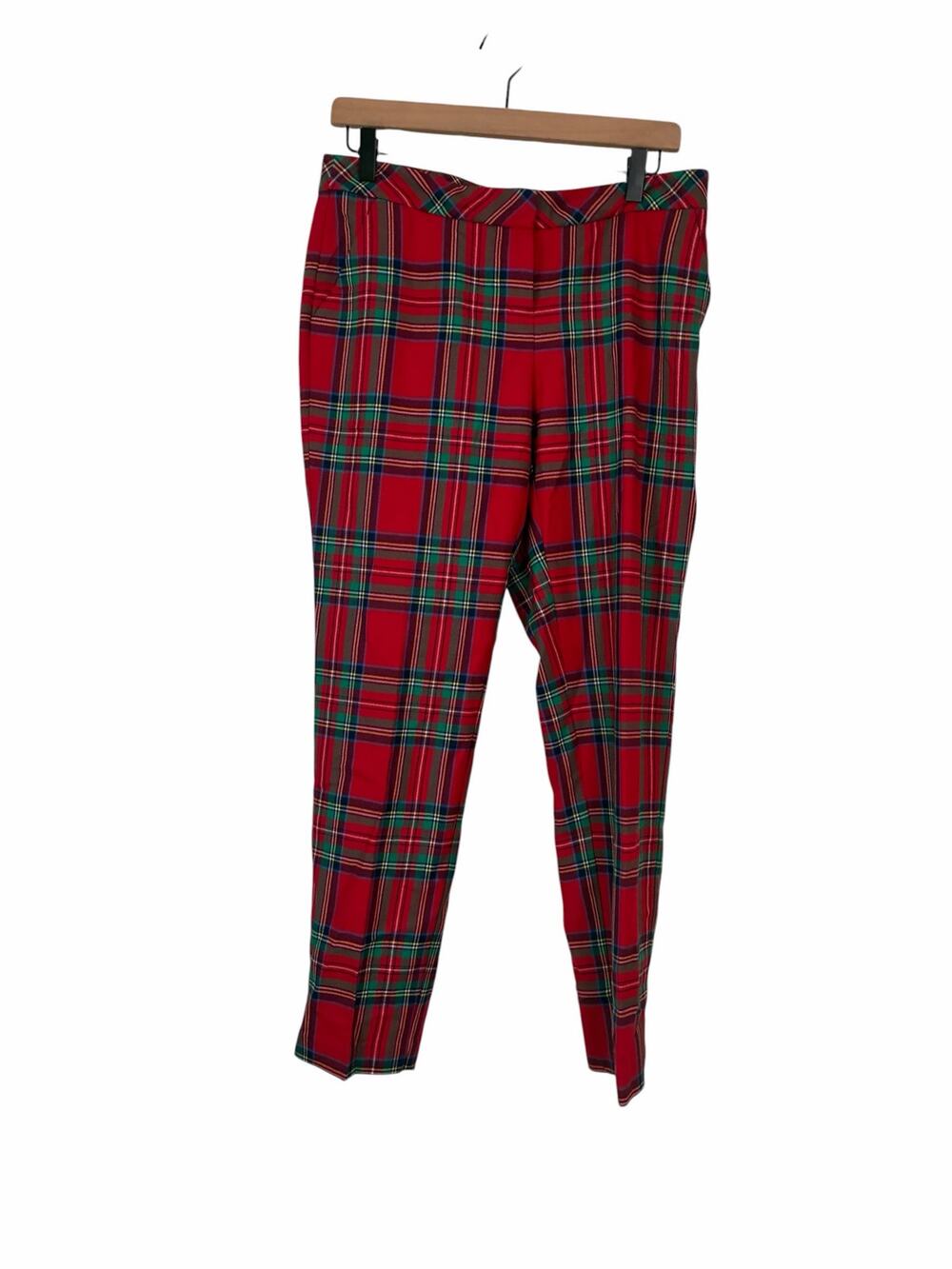 Vineyard Vines Womens Holiday Christmas Festive Plaid Wool Blend Pants Size 4
